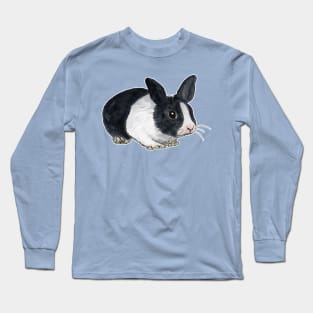 Black and white dwarf rabbit Long Sleeve T-Shirt